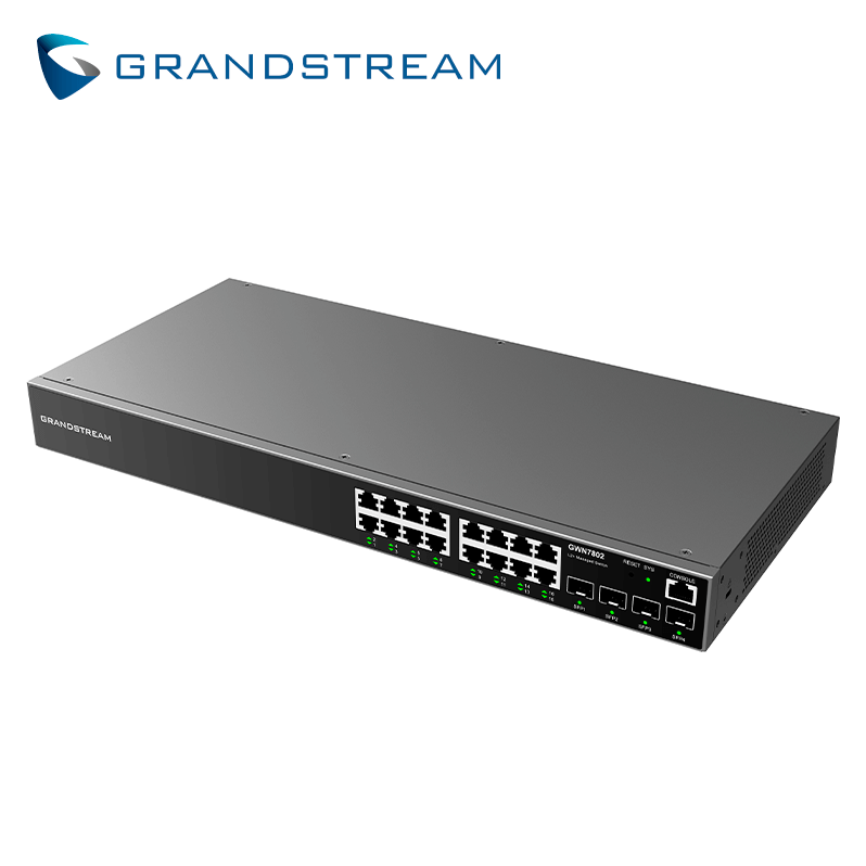 SWITCH ADMINISTRABLE CAPA 2+ (L2+) 16 PUERTOS GIGABIT 4-SFP GWN7802 GRANDSTREAM