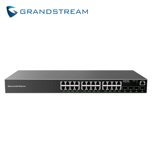 SWITCH ADMINISTRABLE CAPA 2+ (L2+) 24 PUERTOS GIGABIT 4-SFP GWN7803 GRANDSTREAM