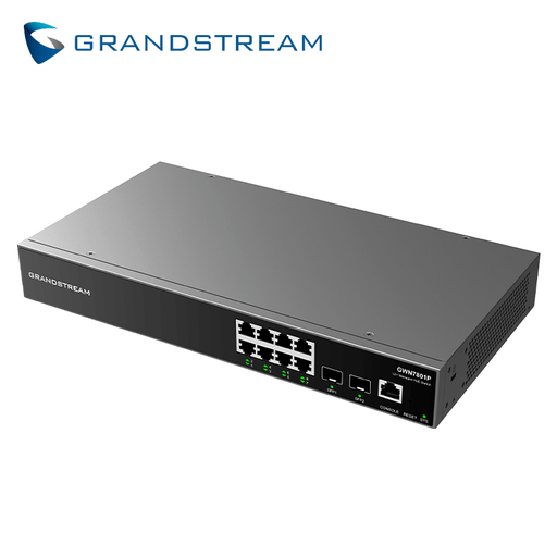 SWITCH ADMINISTRABLE CAPA 2+ (L2+) 8 PUERTOS GIGABIT POE+ 120W 2-SFP GWN7801P GRANDSTREAM