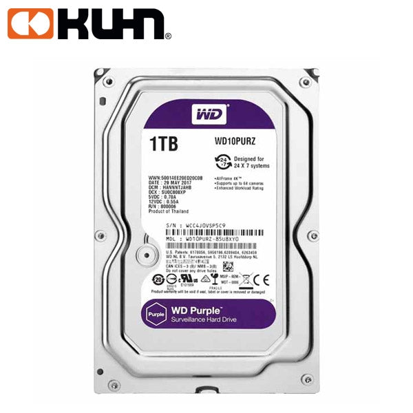DISCO DURO VIDEOVIGILANCIA 1TB WD10PURZ WESTERN DIGITAL